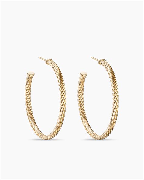 David Yurman Hoops Gold On Sale Bellvalefarms