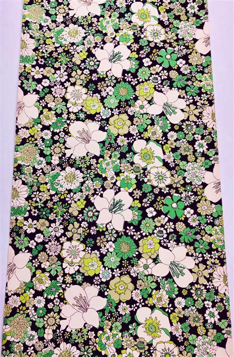 Vintage Wallpapers - Online Shop | Vintage Green on Black Floral…