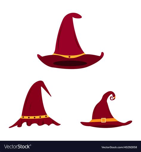 Scary witch hat design on a white background Vector Image