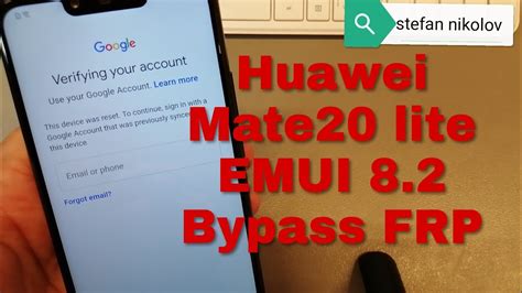 Huawei Mate 20 Lite SNE LX1 Remove Google Account Bypass Frp EMUI 8