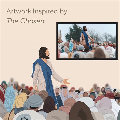 Jesus Sermon On The Mount Portrait Scene From The Chosen Etsy De