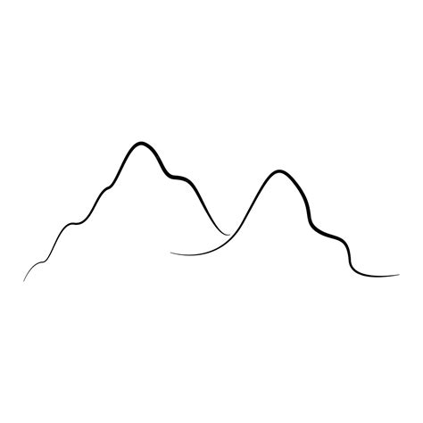 Premium Vector Mountain Line Art Silhouette Logo Vector Illustration