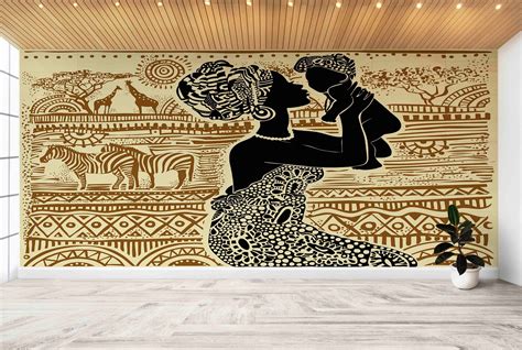 Paper Wall Art Wallpaper Wall Art African Wall Decor Black Woman Wall Mural 3d Wallpaper