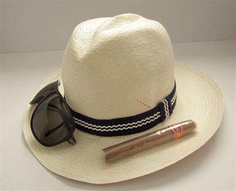 Mens White Panama Hat Natural Straw Classic By Beardedunicorn 9900