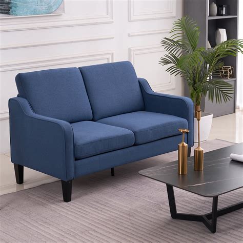 VINGLI 53 Small Loveseat Mid Century Modern Love Seat For Living