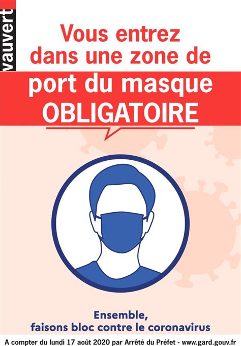 Port Du Masque Obligatoire Affiche Gratuite A Imprimer Port Du Masque