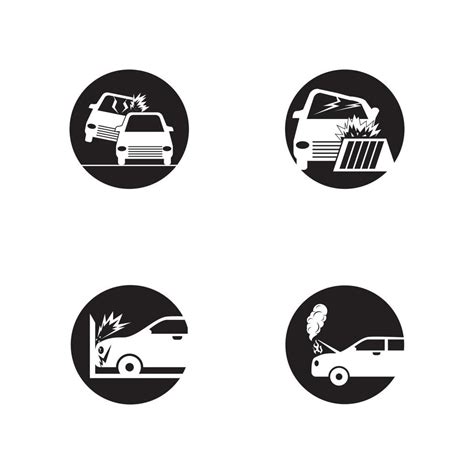 Ilustración De Plantilla De Vector De Icono De Accidente De Coche 7264671 Vector En Vecteezy