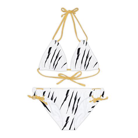 Effete Feline Claw Marks Scratch Strappy Bikini Set AOP Walmart