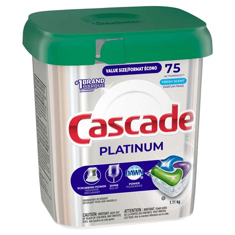 Cascade Platinum Action Pacs Dishwasher Detergent Fresh Scent Ct