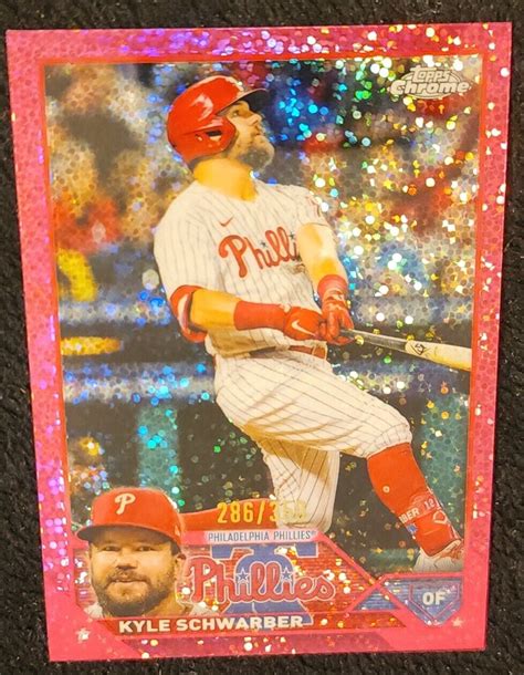 2023 Topps Chrome 88 Kyle Schwarber Magenta Speckle Refractor 286 350