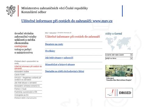 Ministerstvo zahraničních věcí České republiky Konzulární odbor ppt