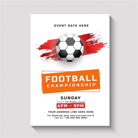 Premium Vector Football Championship Poster Banner Or Flyer Design