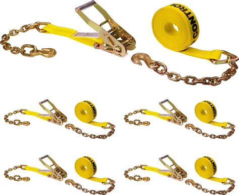 Us Cargo Control Chain Ratchet Straps 5 Pack 2 Inch X 30