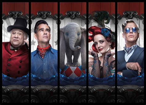 Dumbo 2019 Movie Danny DeVito Dumbo Elephant Eva Green Collage