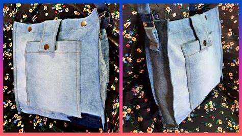 Reciclaje De Jeans Bolso Hecho Con Piernas De Pantalones Reciclados