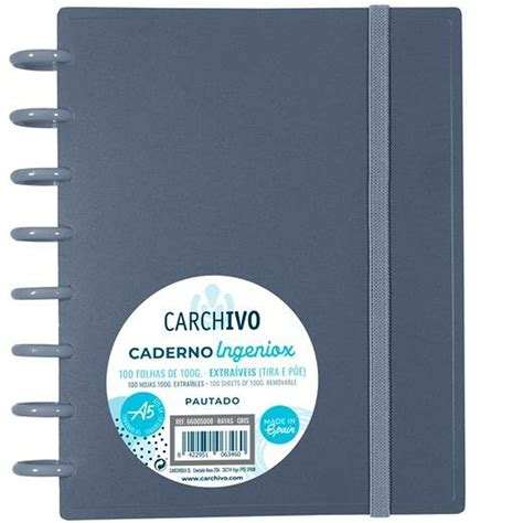 Cuaderno Carchivo Ingeniox A5 Gris 100 Hojas Bixoto