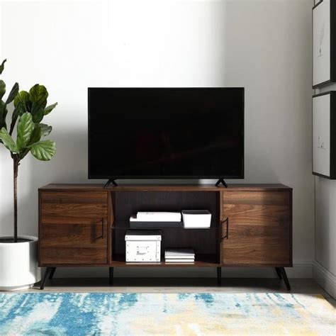 Walker Edison Furniture Company In Dark Walnut Composite Tv Stand