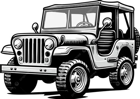 Jeep Black And White Clipart Vector Design Jeep Clipart Cartoon Jeep