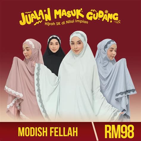 Jmg Original Telekung Siti Khadijah Modish Fellah Women S Fashion