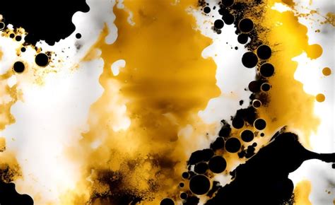 Premium Photo | A black and yellow poster with a yellow and white paint ...