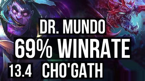 Dr Mundo Vs Chogath Top 69 Winrate 13211 Dominating Euw