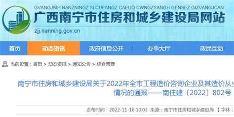 南宁市住房和城乡建设局关于2022年全市工程造价咨询企业及其造价从业人员“双随机、一公开”检查情况的通报手机新浪网