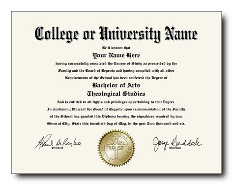 Blank Bachelor Degree Certificate