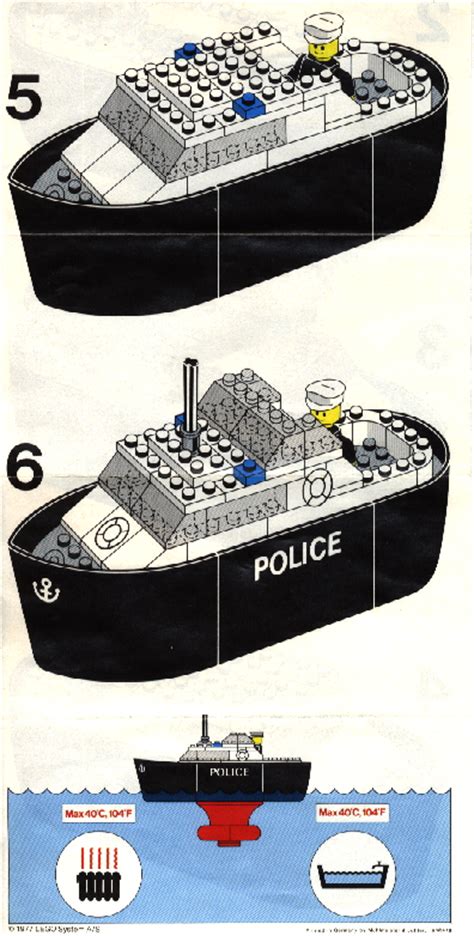 Lego Instructions For Set Police Boat Town None