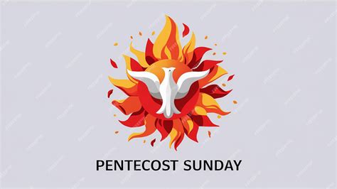 Premium Photo Pentecost Sunday Banner With Holy Spirit In Flame