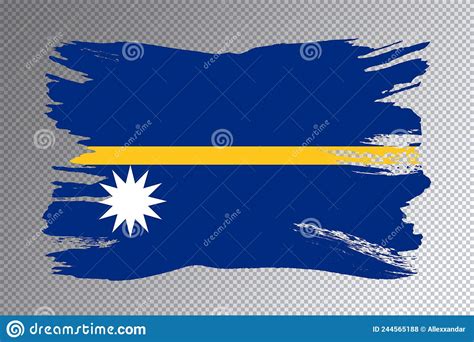 Bandeira Nauru Pincel Derrame Bandeira Nacional Ilustra O Stock