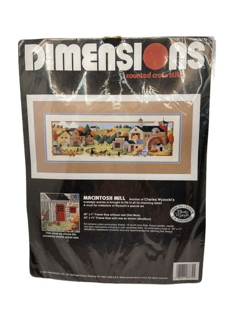 Dimensions Counted Cross Stitch Kit Macintosh Mill Charles