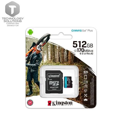 Micro SD Kingston Canvas 512GB Go Plus Con Adaptador SD Technology