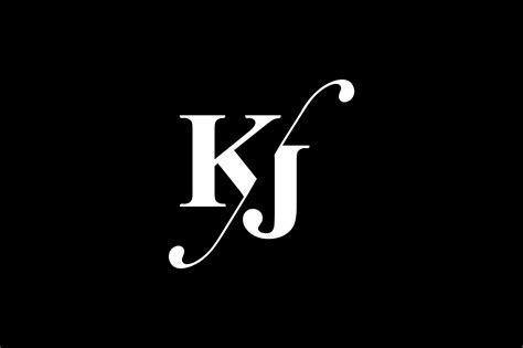 KJ Monogram Logo Design By Vectorseller TheHungryJPEG