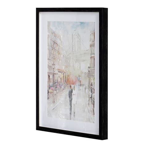 Glass Framed City Print Wall Art 16x20