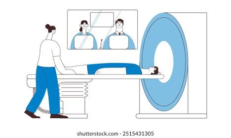 Magnetic Resonance Tomography Mri Procedure Patient Stock Vector