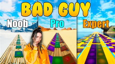 Billie Eilish Bad Guy Noob Vs Pro Vs Expert Fortnite Music Blocks