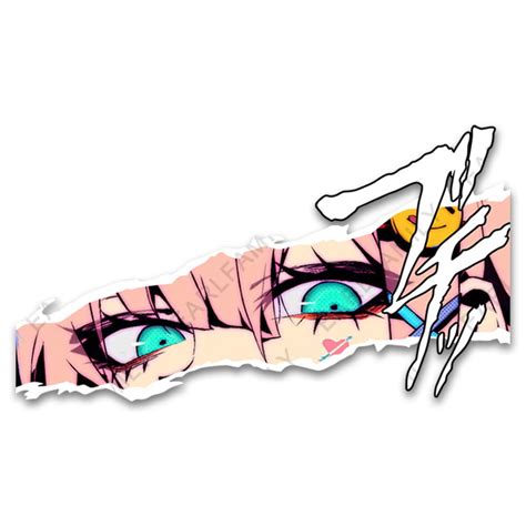 Amazon.com - EARLFAMILY 5.1'' Eye Slap Tearing Car Sticker for Anime ...