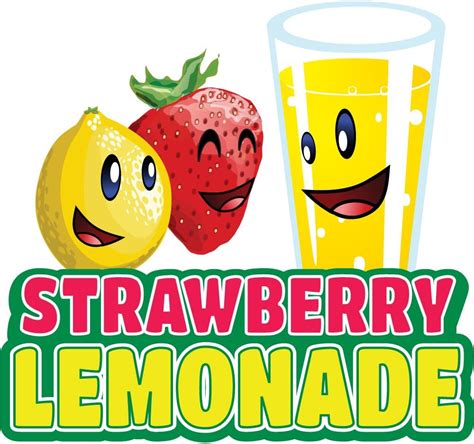 Strawberry Lemonade 36 Concession Decal Sign Cart Trailer Stand Sticker Equipment