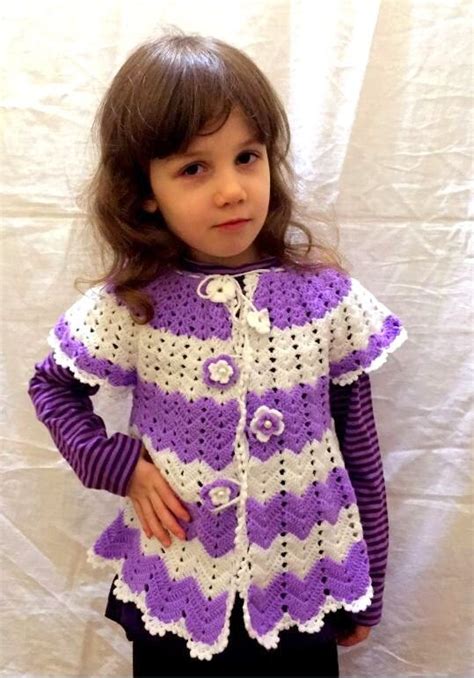 Crochet PATTERN Cardigan Baby Girl Chevron Outfit for Girls - Etsy