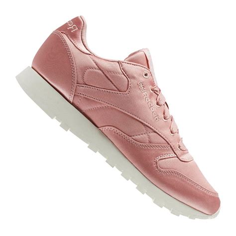 Reebok Classic Leather Satin Sneaker Damen Pink Streetwear Turnschuhe Lifestyle