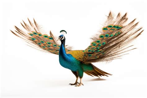 Premium AI Image | a peacock with its wings spread out