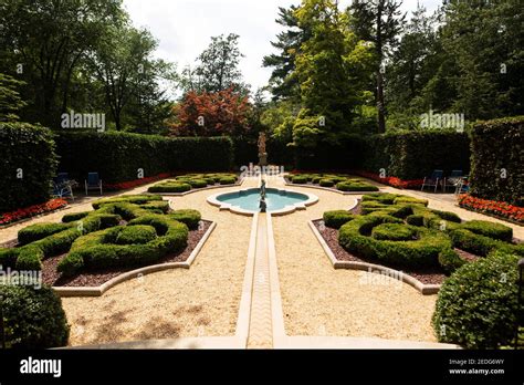 The French Parterre Formal Garden At Hillwood The Estate Of Marjorie