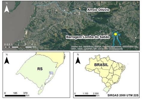 Localiza O Da Barragem Lomba Do Sab O E Do Arroio Dil Vio Dados E