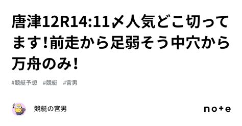 唐津12r1411〆人気どこ切ってます！前走から足弱そう中穴から万舟のみ！｜競艇の宮男