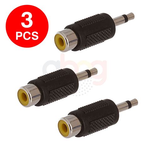 Pcs Mm Mono Male Plug To Rca Female Jack Adapter Audio Connector