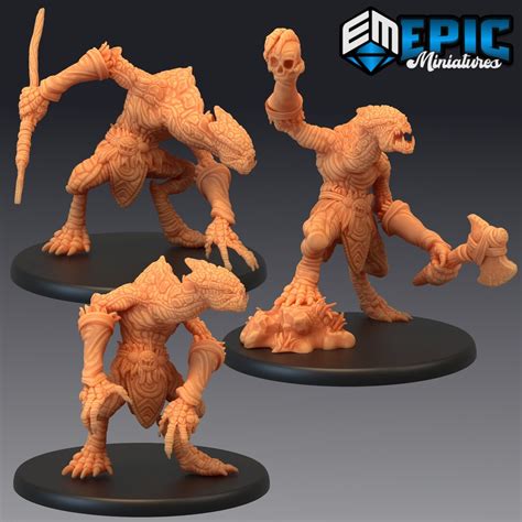 Snakefolk Primitive Miniature High Quality Tabletop RPG 3D Etsy