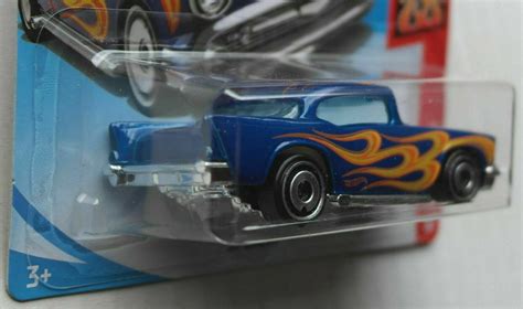 Hot Wheels 1957 Chevy Blue Hw Flames Perfect Birthday T Etsy