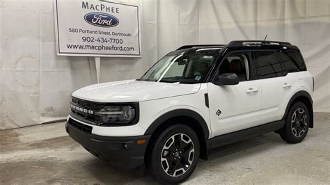 White 2021 Ford Bronco Sport Outer Banks Review Macphee Ford Youtube