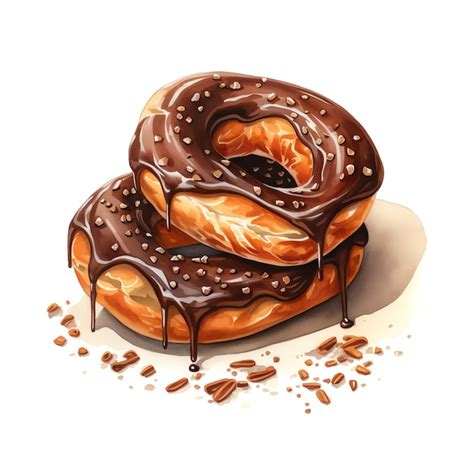 Premium Ai Image Beautiful Pretzel Dipped In Chocolate Tasty Dessert