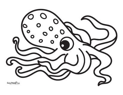 Cute Octopus Coloring Page